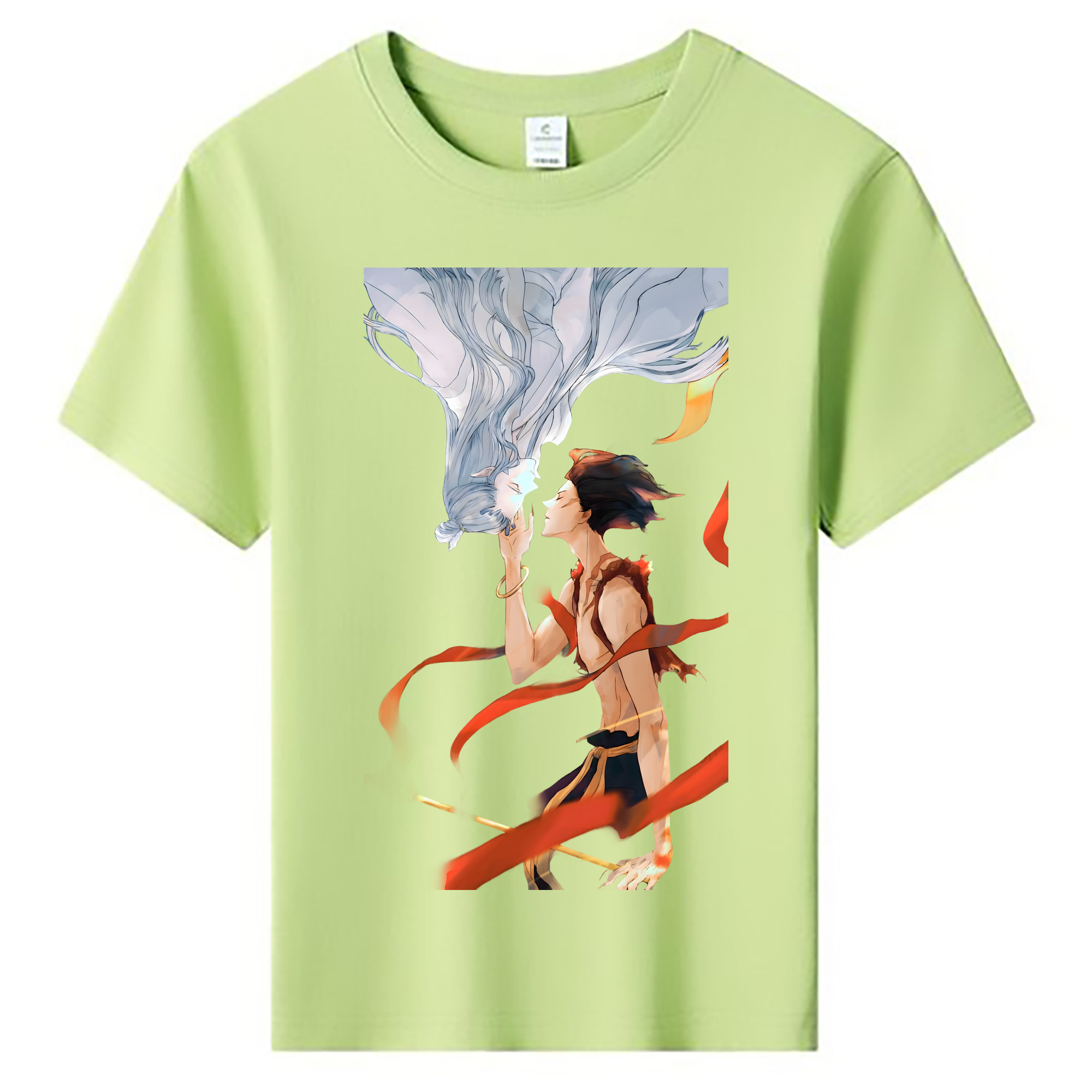 （画像用） Ne Zha 2 ナタ 魔童の大暴れ 綿100％キッズTシャツ（フロントプリント）